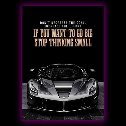 Stop Thinking Small Lambo Canvas Art