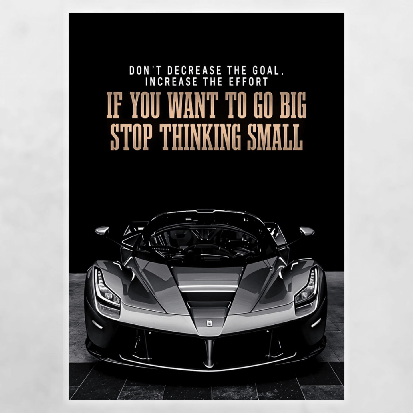 Stop Thinking Small Lambo Canvas Art