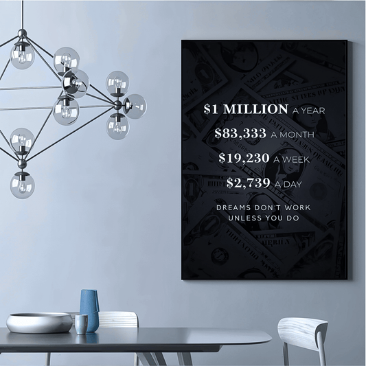 $1 Million A Year Canvas Art