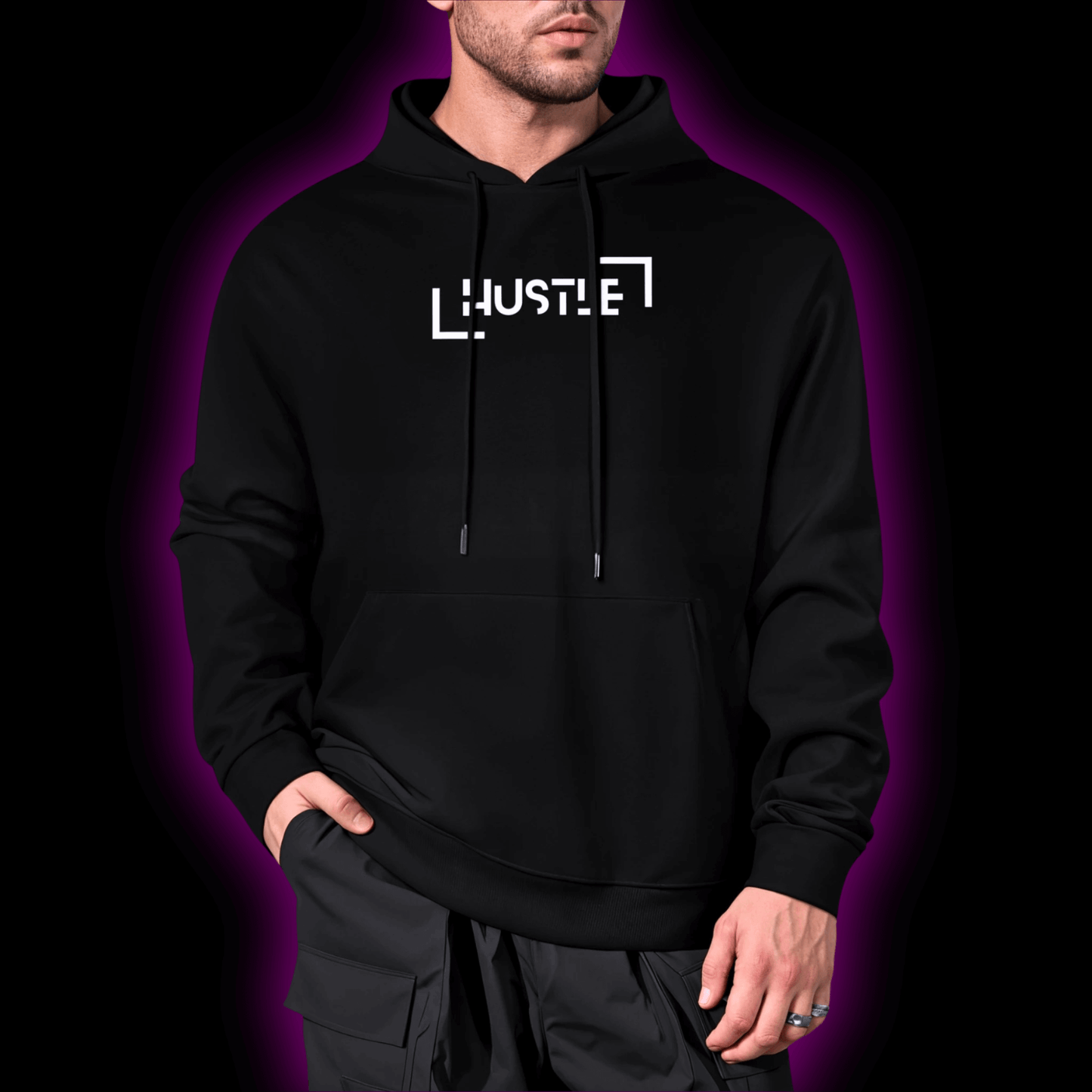 Cotton BLACK Hustle Hoodie