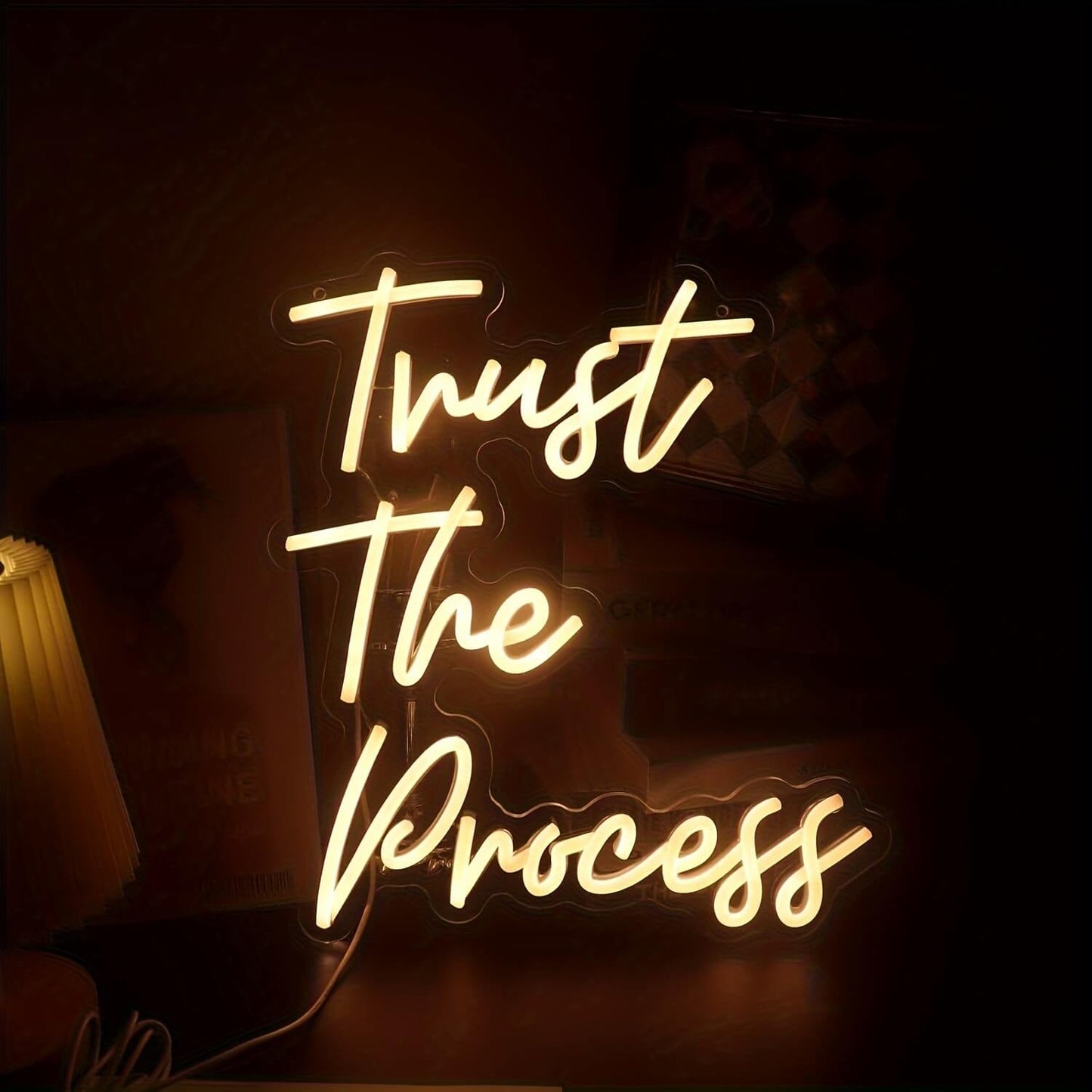 Trust The Process LED decor piece