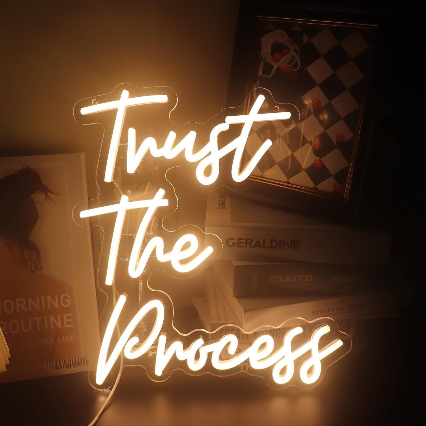 Trust The Process LED decor piece